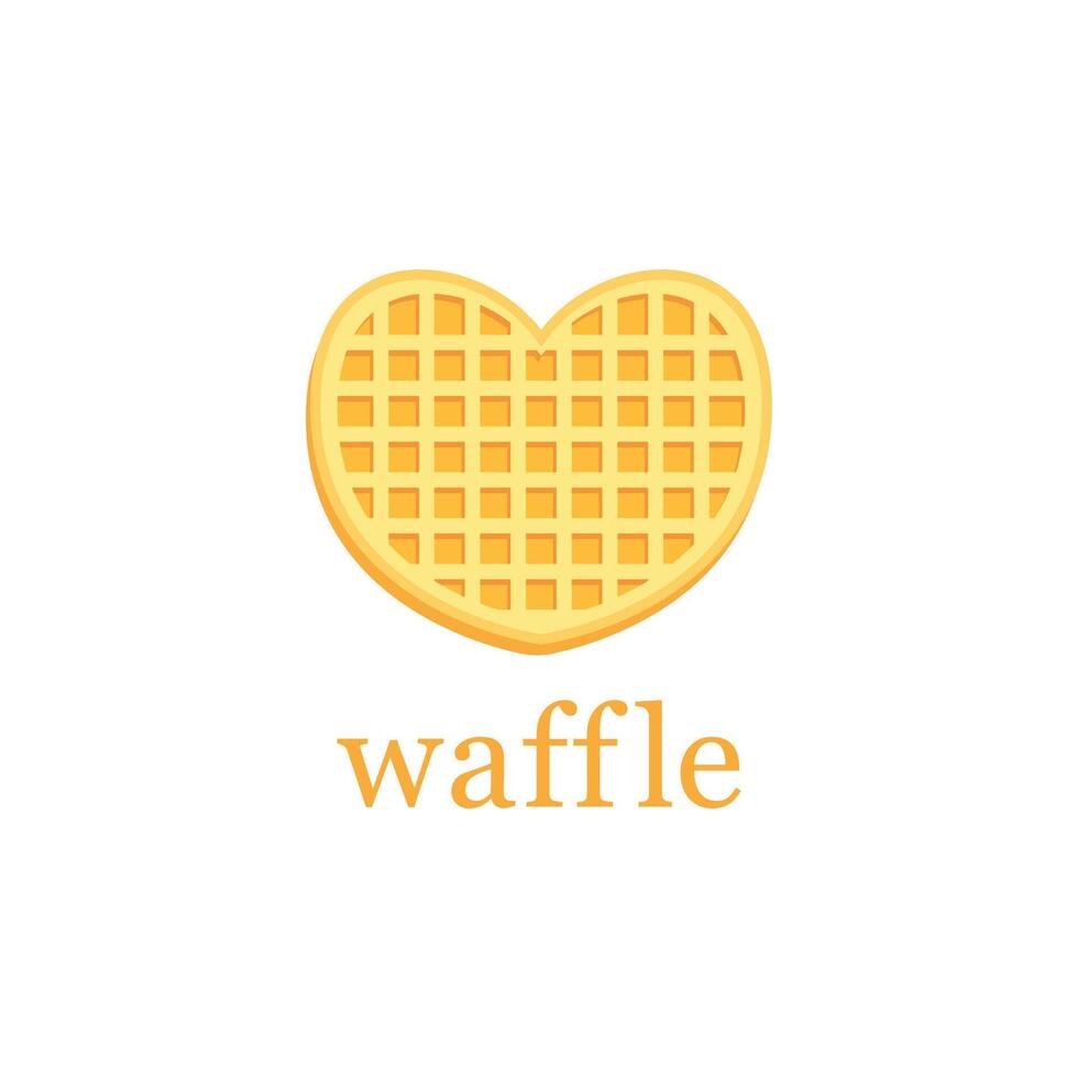 delicioso Belga waffle logotipo modelo vetor