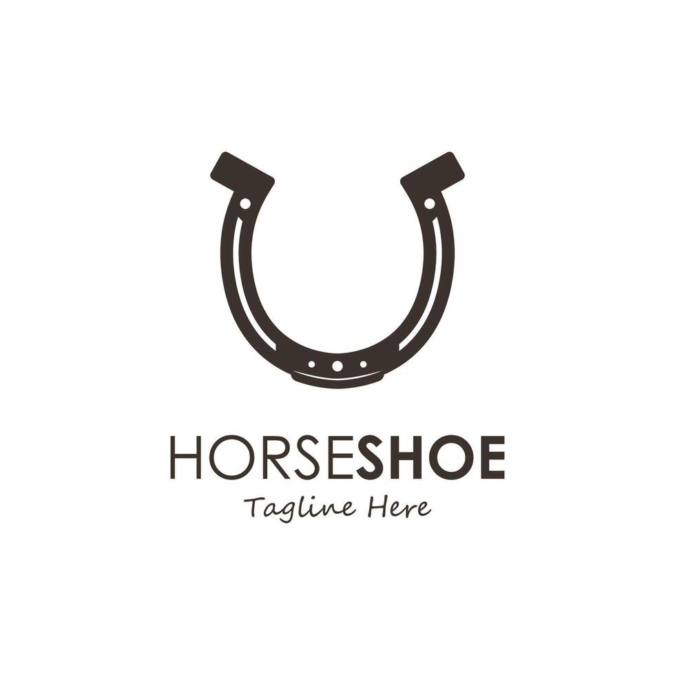 cavalo sapato logotipo ícone dentro silhueta estilo vetor