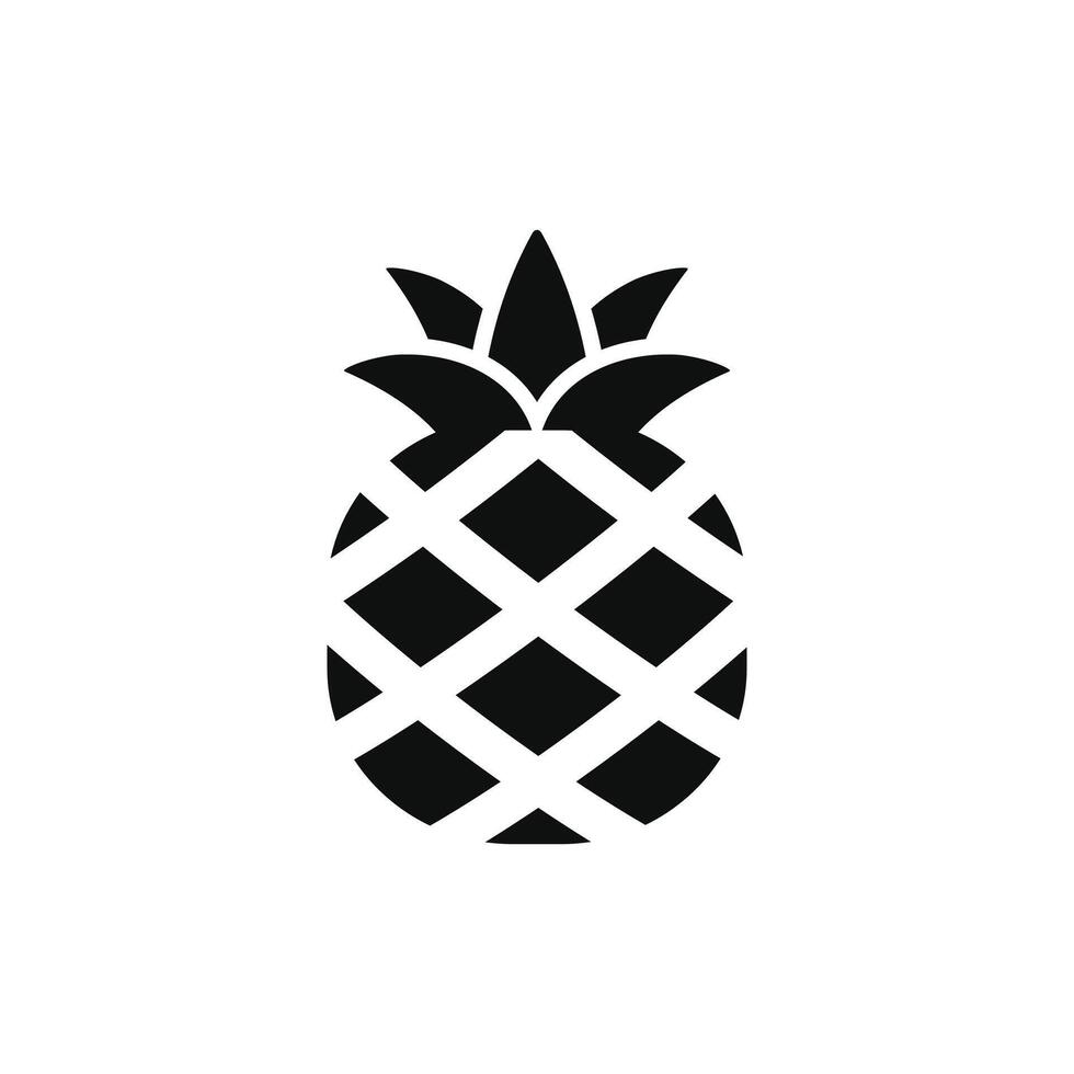 abacaxi ícone isolado em branco fundo vetor