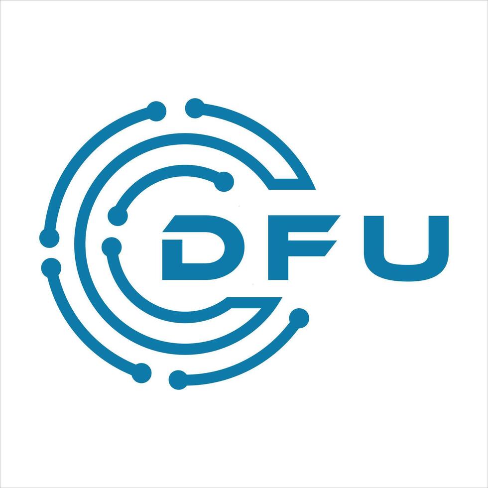 dfu carta Projeto. dfu carta tecnologia logotipo Projeto em uma branco fundo. vetor