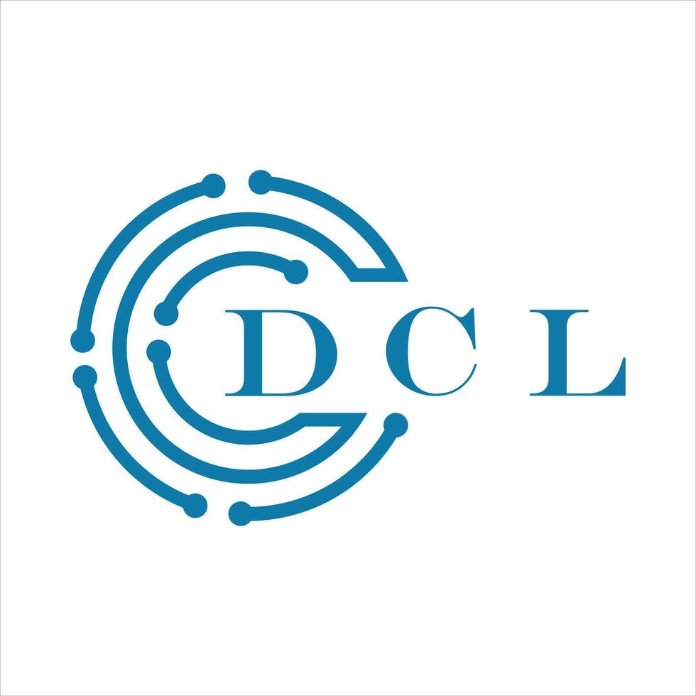 dcl carta Projeto. dcl carta tecnologia logotipo Projeto em branco fundo. vetor