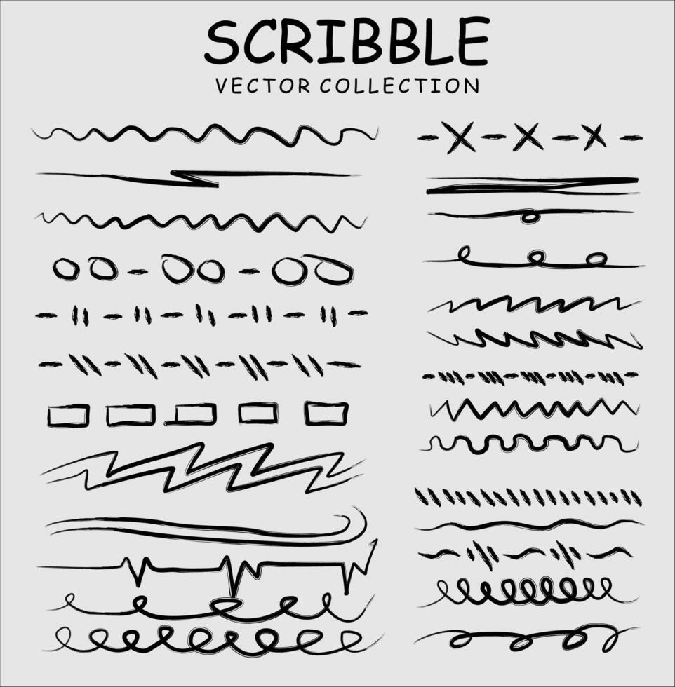 carvão lápis encaracolado linhas e rabiscos. rabisco escova golpes vetor definir. mão desenhado marcador rabiscos. Preto lápis esboços. escova acidente vascular encefálico linhas, rabiscos, pintas isolado.