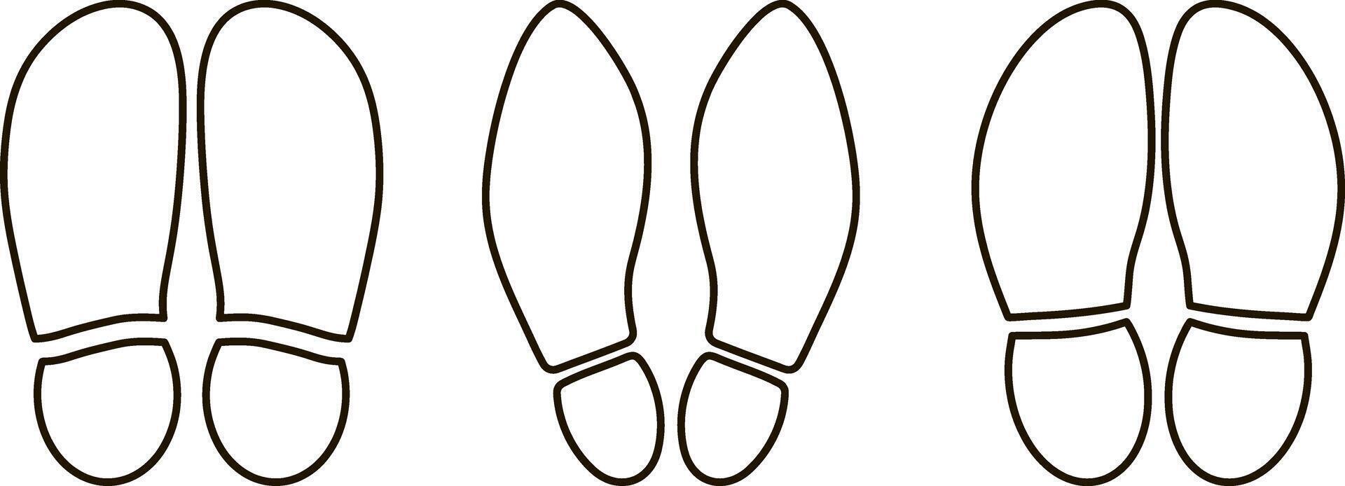 pé impressão pé sapatos ícone humano pegada silhueta footcare viagem descalço vetor