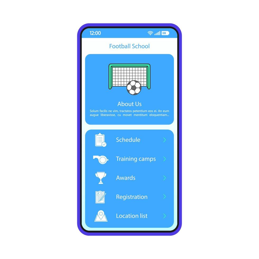 modelo de vetor de interface de smartphone de aplicativo de jogo de  perguntas e respostas. layout