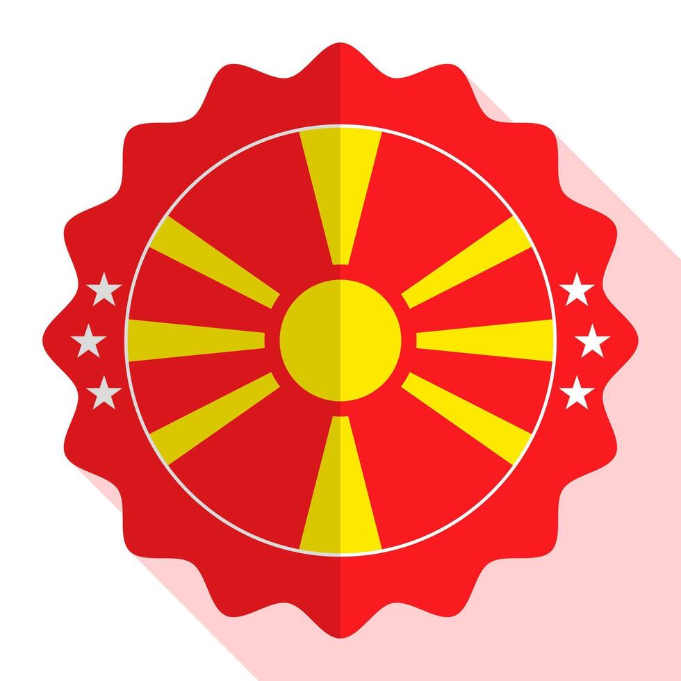 norte Macedônia qualidade emblema, rótulo, sinal, botão. vetor ilustração.