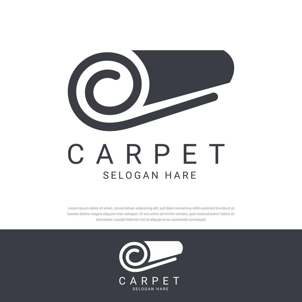 melhor inspiração e conceito de design de logotipo original para carpete vetor