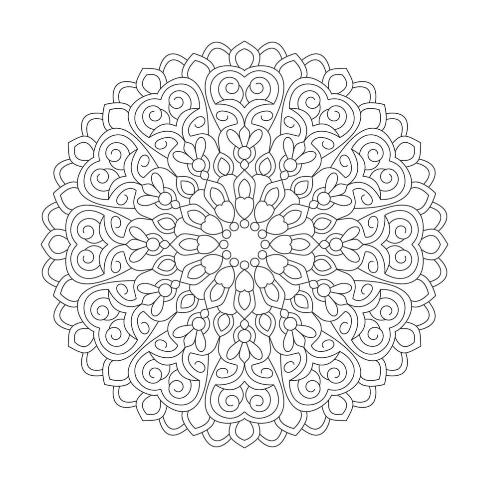 pacífico simples mandala para coloração livro vetor Projeto