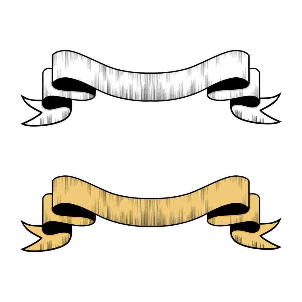 mão desenhando fita dentro gravação velho vintage estilo Projeto elemento, rótulo, crachá e fronteiras raster versão ilustração vetor