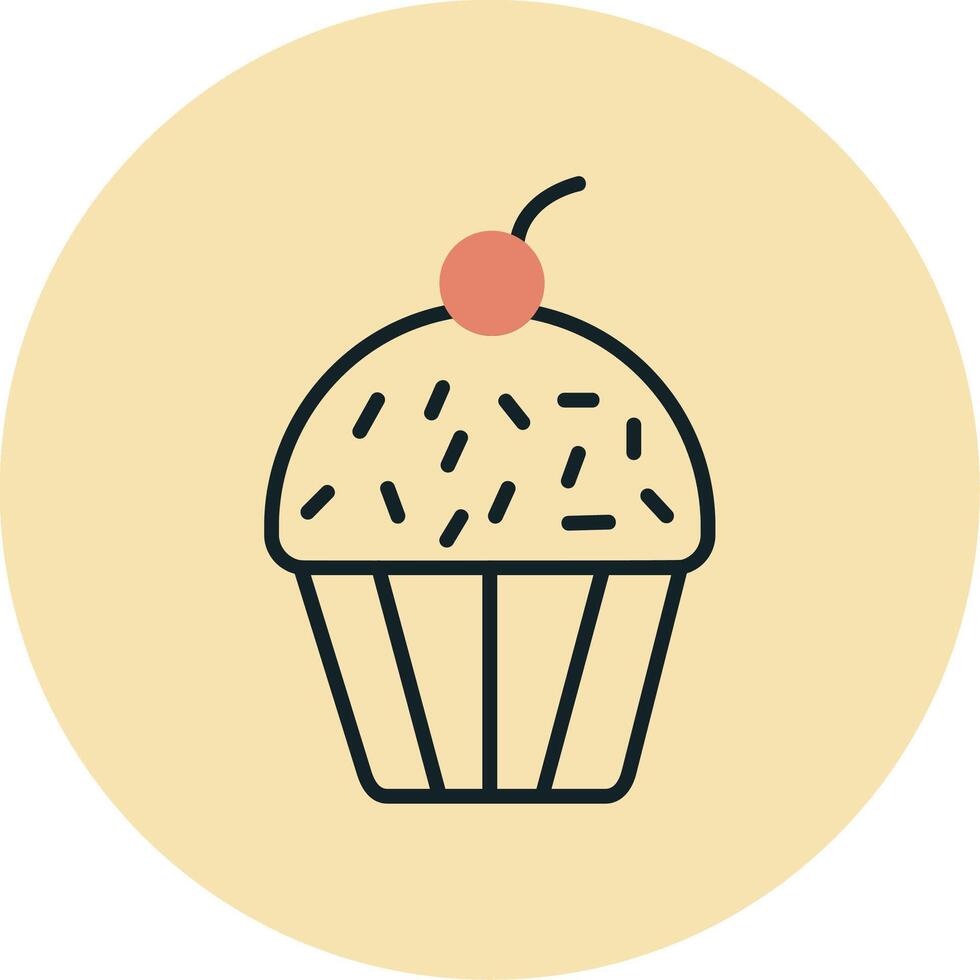 ícone de vetor de cupcake