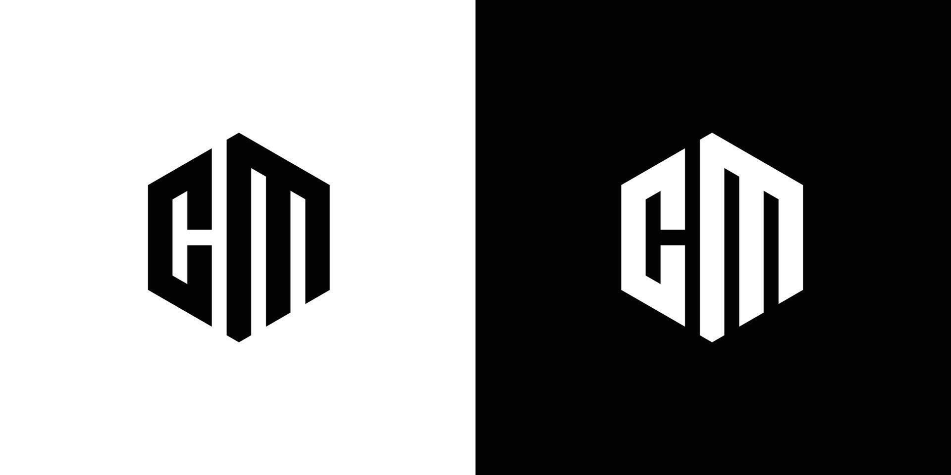 carta cm polígono, hexagonal mínimo e na moda profissional logotipo Projeto vetor