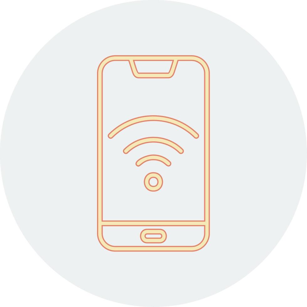 Smartphone Wi-fi vetor ícone