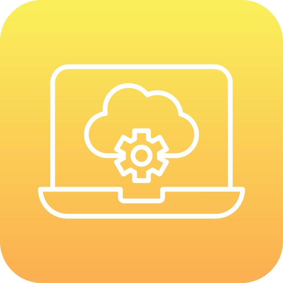 ícone de vetor de computação em nuvem