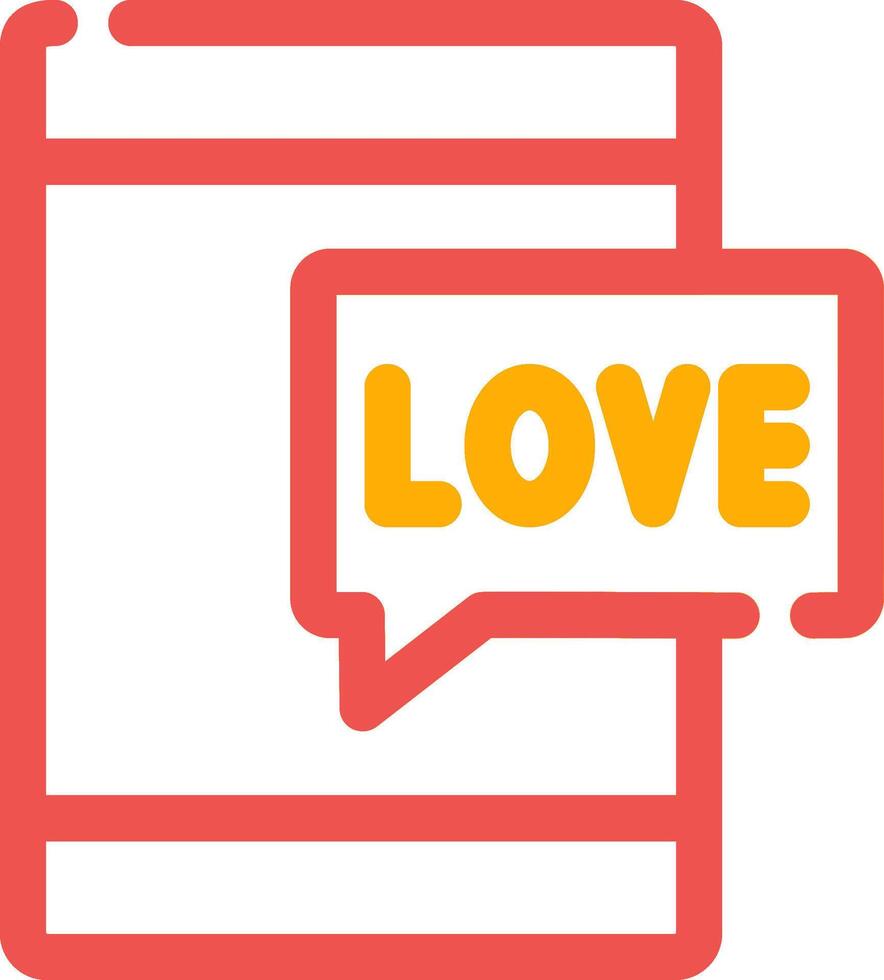 design de ícone criativo de chamada de amor vetor
