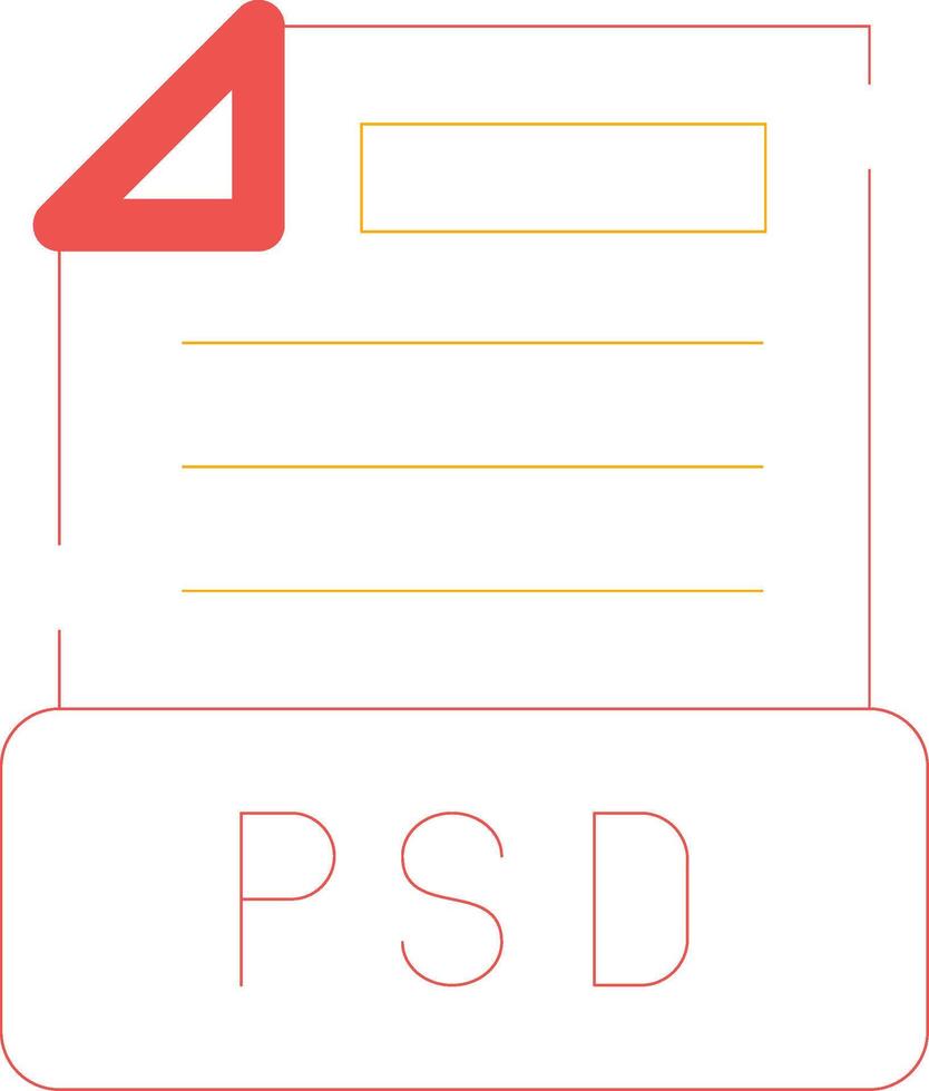 design de ícone criativo de arquivo psd vetor