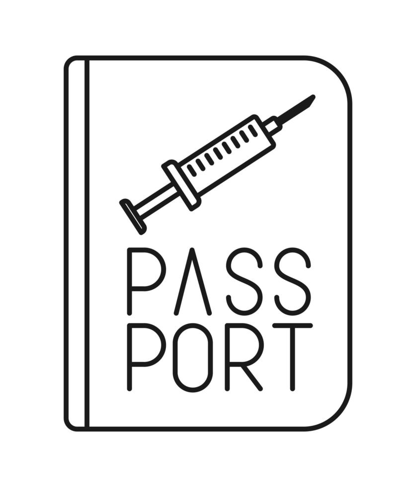 ícone do passaporte de vacinação vetor