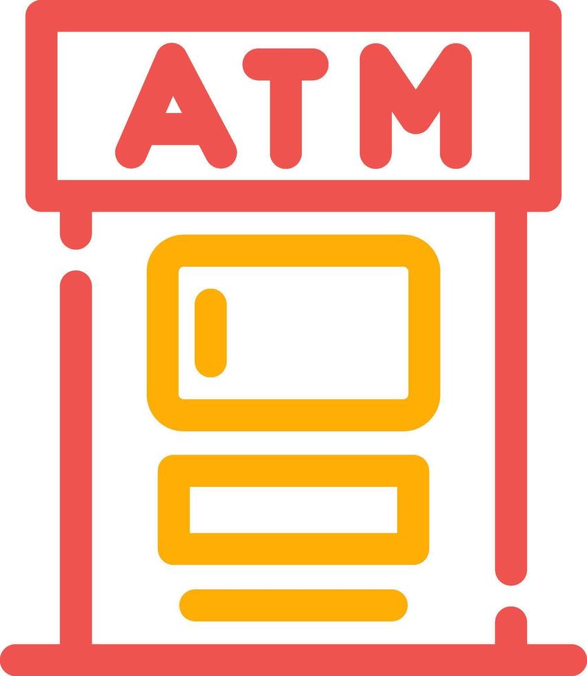 design de ícone criativo atm vetor