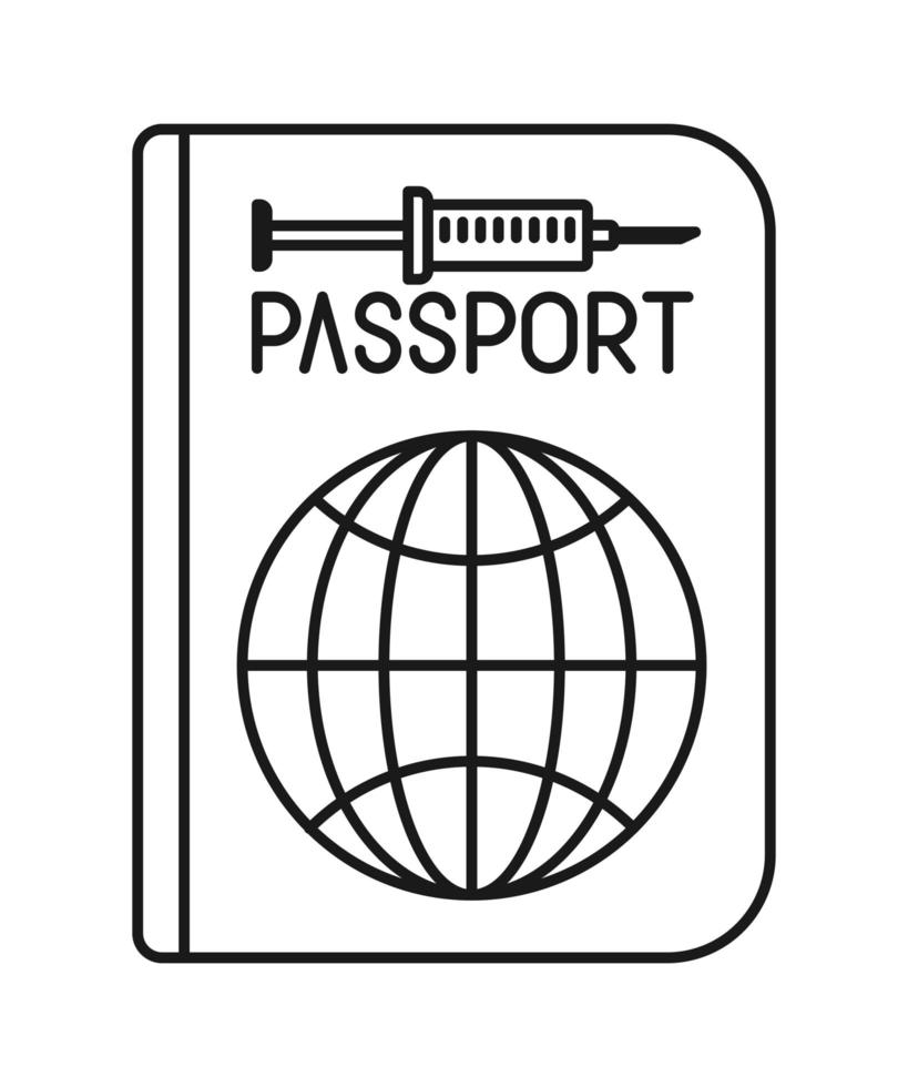 representação do passaporte de vacinação vetor