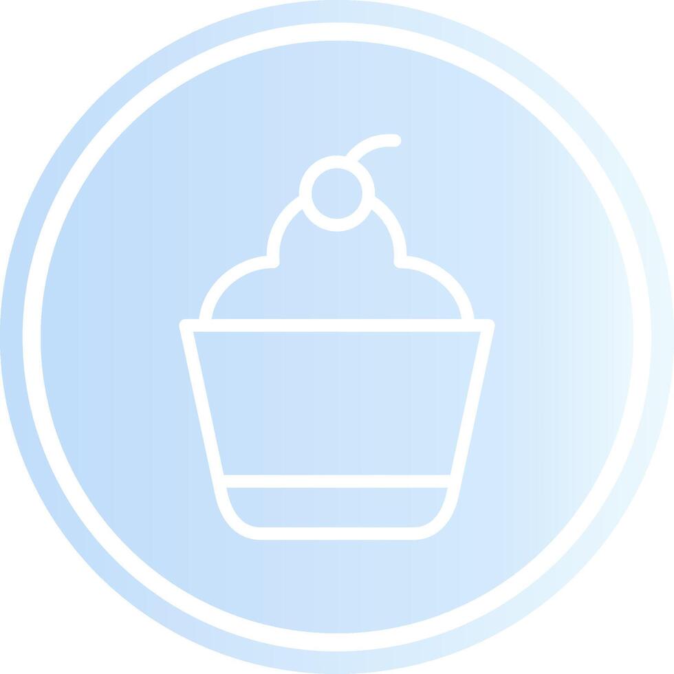 design de ícone criativo de cupcake vetor