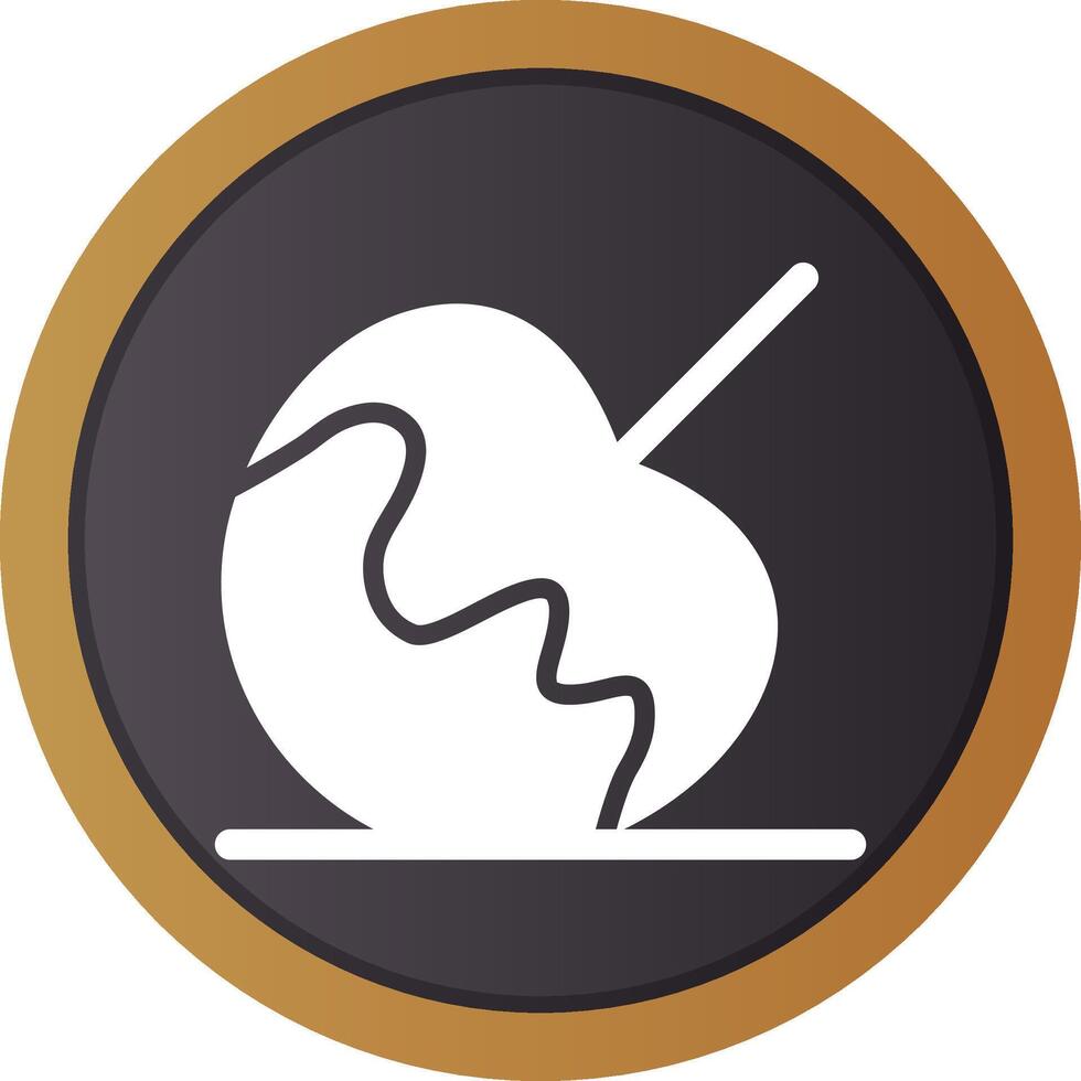 design de ícone criativo de maçã caramelada vetor