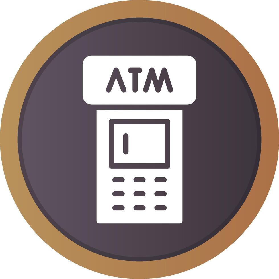 design de ícone criativo de máquina atm vetor