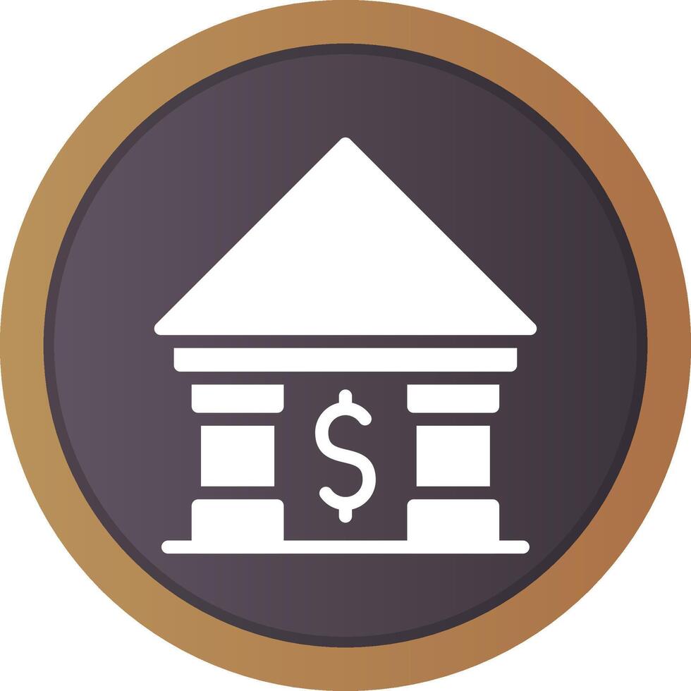 design de ícone criativo de banco vetor