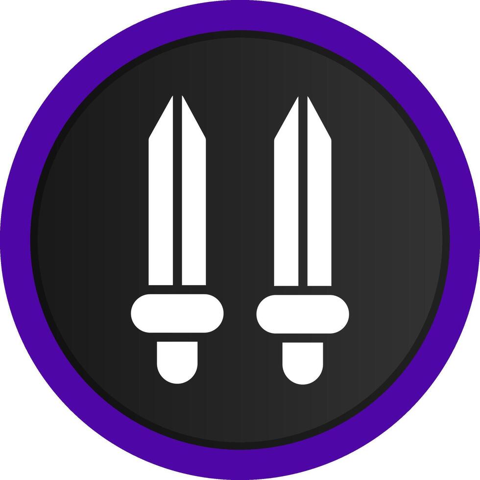 design de ícone criativo de espadas vetor