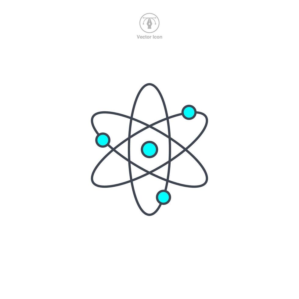 átomo, atômico nêutron ícone símbolo vetor ilustração isolado em branco fundo