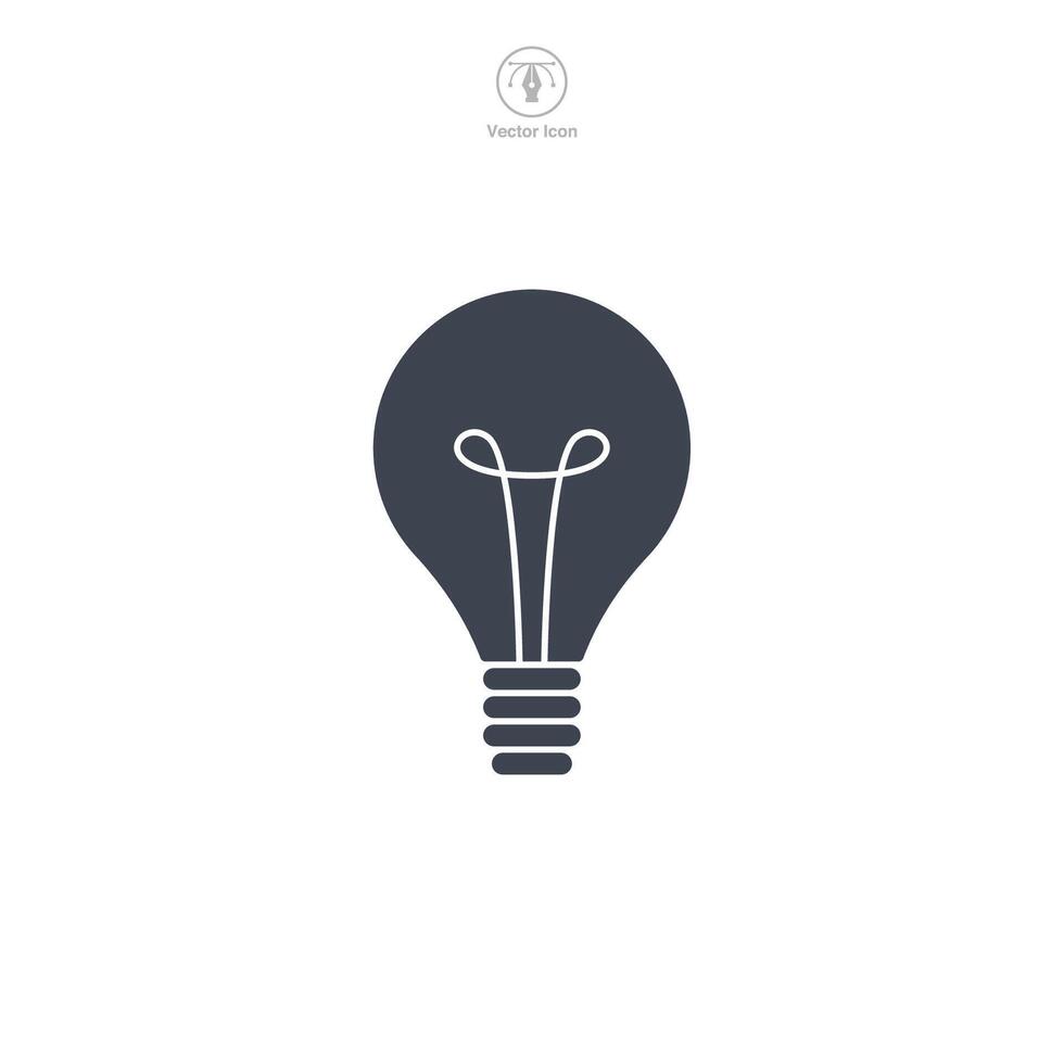 luz lâmpada ícone símbolo vetor ilustração isolado em branco fundo