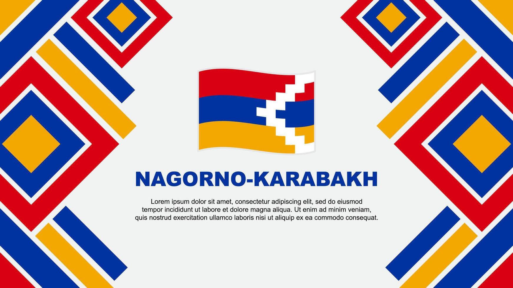 Nagorno Karabakh bandeira abstrato fundo Projeto modelo. Nagorno Karabakh independência dia bandeira papel de parede vetor ilustração. Nagorno Karabakh