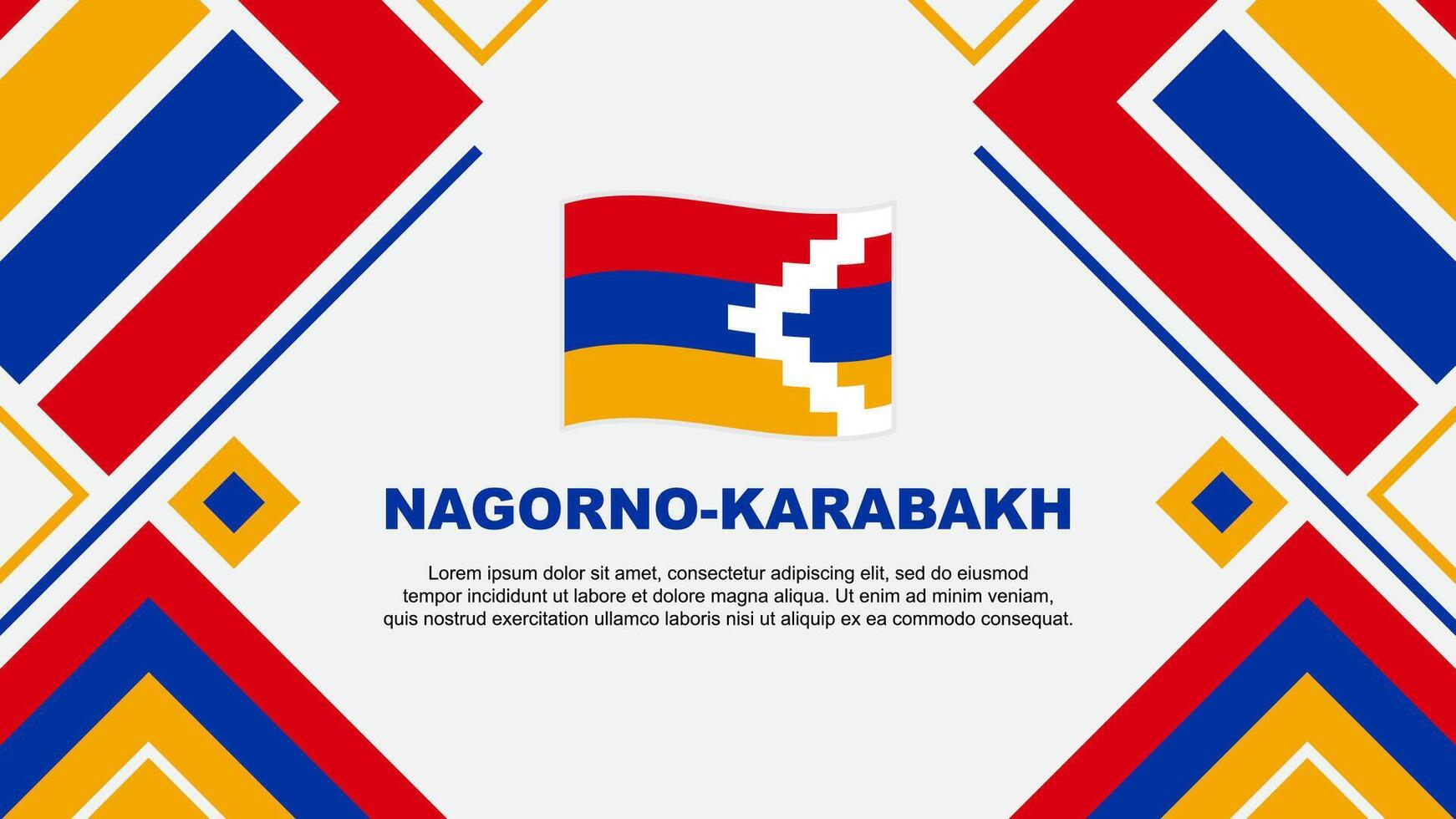 Nagorno Karabakh bandeira abstrato fundo Projeto modelo. Nagorno Karabakh independência dia bandeira papel de parede vetor ilustração. Nagorno Karabakh bandeira