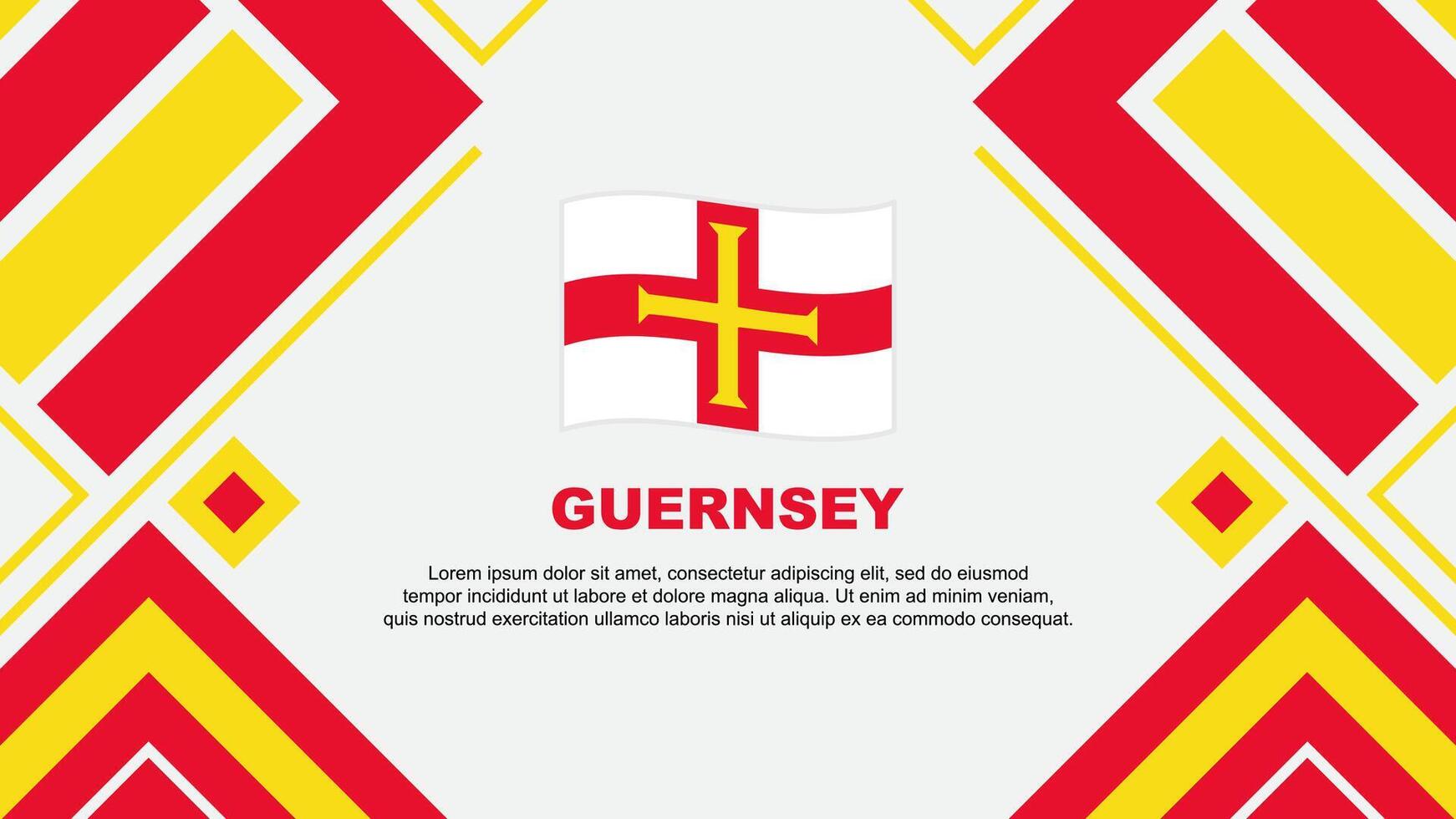 Guernsey bandeira abstrato fundo Projeto modelo. Guernsey independência dia bandeira papel de parede vetor ilustração. Guernsey bandeira