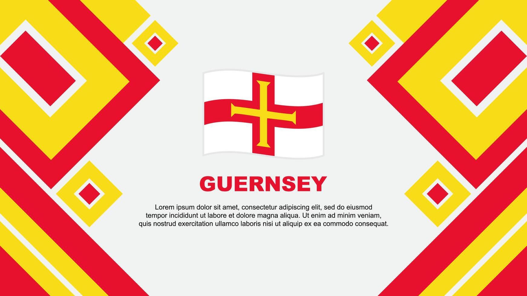 Guernsey bandeira abstrato fundo Projeto modelo. Guernsey independência dia bandeira papel de parede vetor ilustração. Guernsey desenho animado