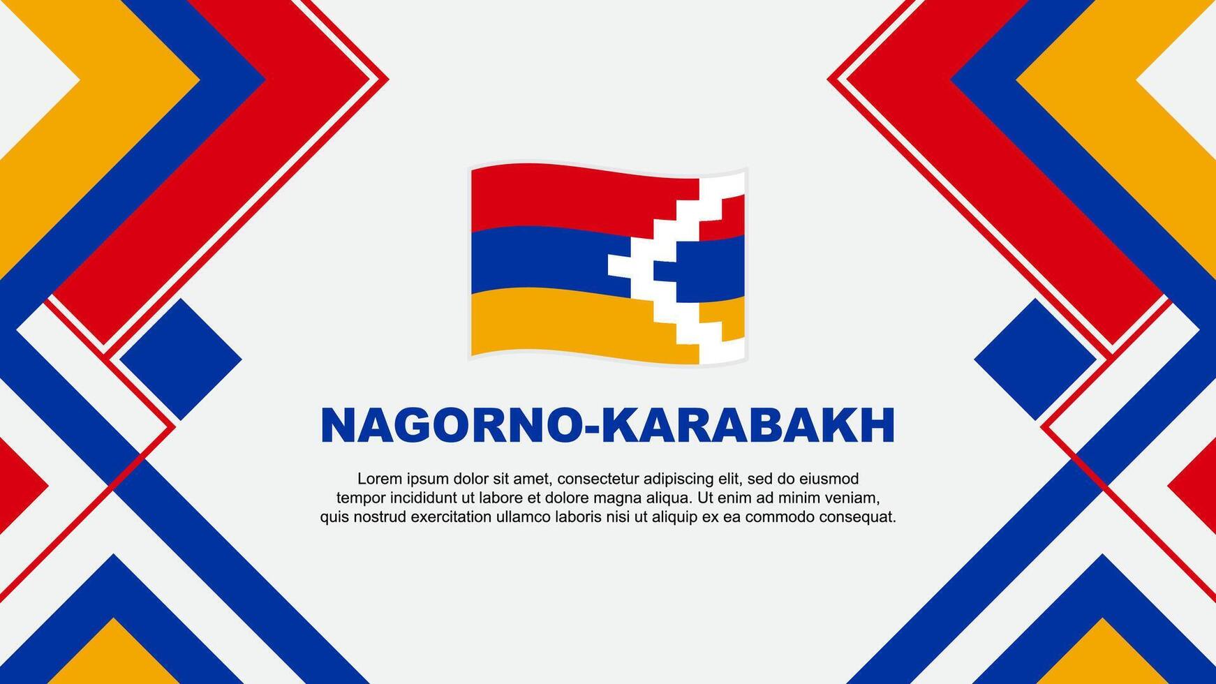 Nagorno Karabakh bandeira abstrato fundo Projeto modelo. Nagorno Karabakh independência dia bandeira papel de parede vetor ilustração. Nagorno Karabakh bandeira