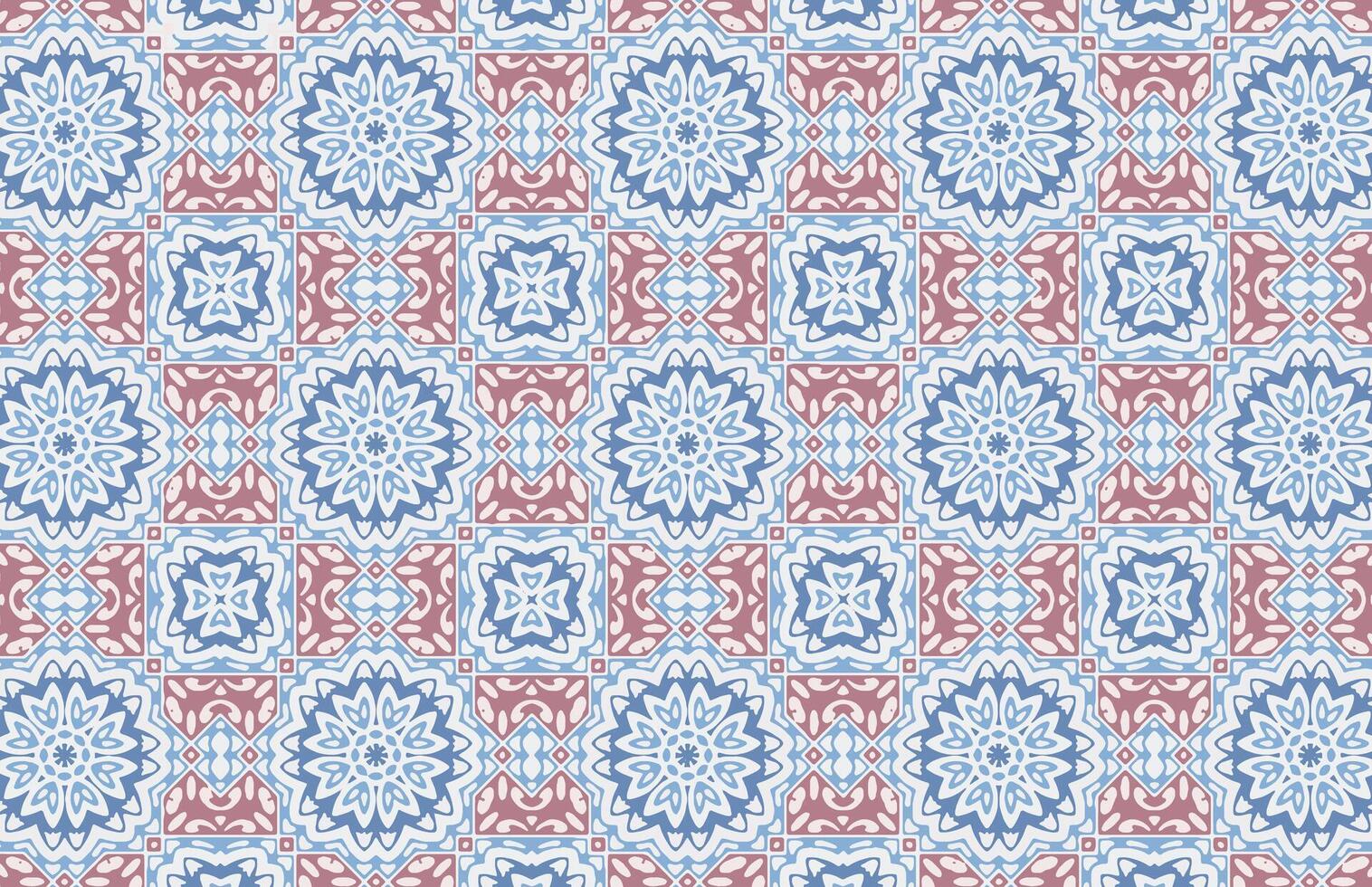 azul e Rosa cor marroquino telha Projeto padronizar vetor