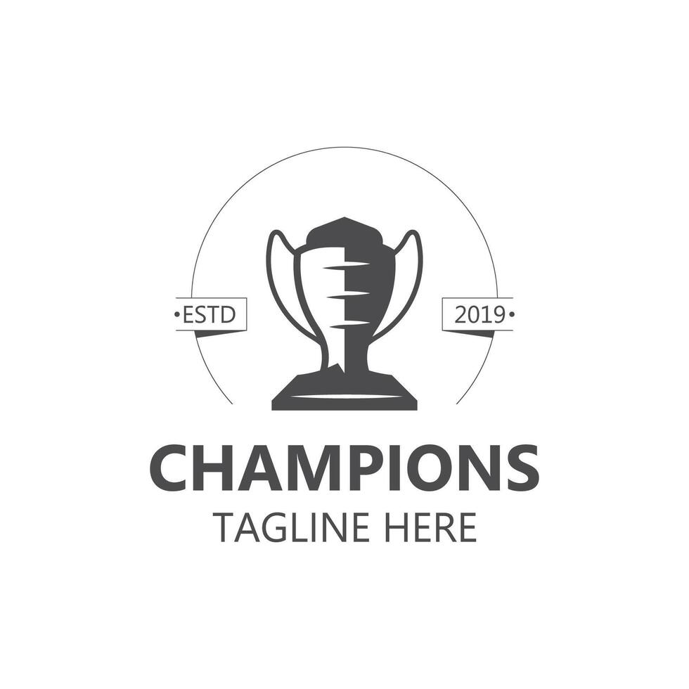 troféu logotipo ganhador, Esportes torneio campeonato copo Projeto. minimalista emblema esporte, clube fazer compras simples ícone vetor