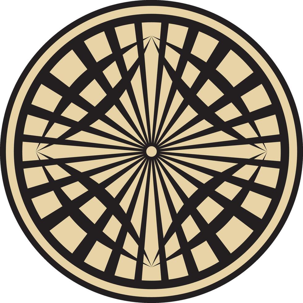 vetor geométrico volta ouro padronizar. ornamental círculo, abstração
