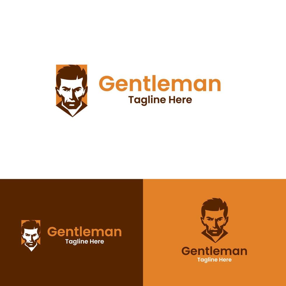 cavalheiro moderno logotipo vetor ilustração