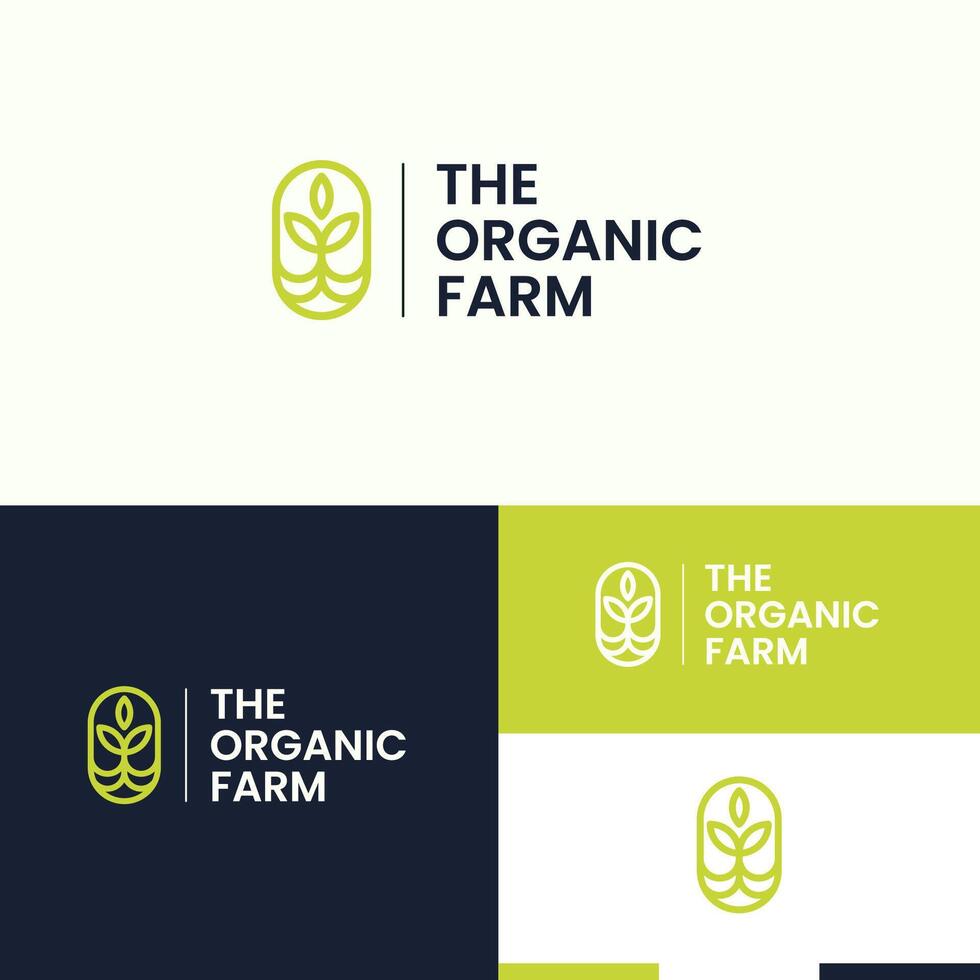 orgânico Fazenda moderno logotipo conceito vetor ilustração