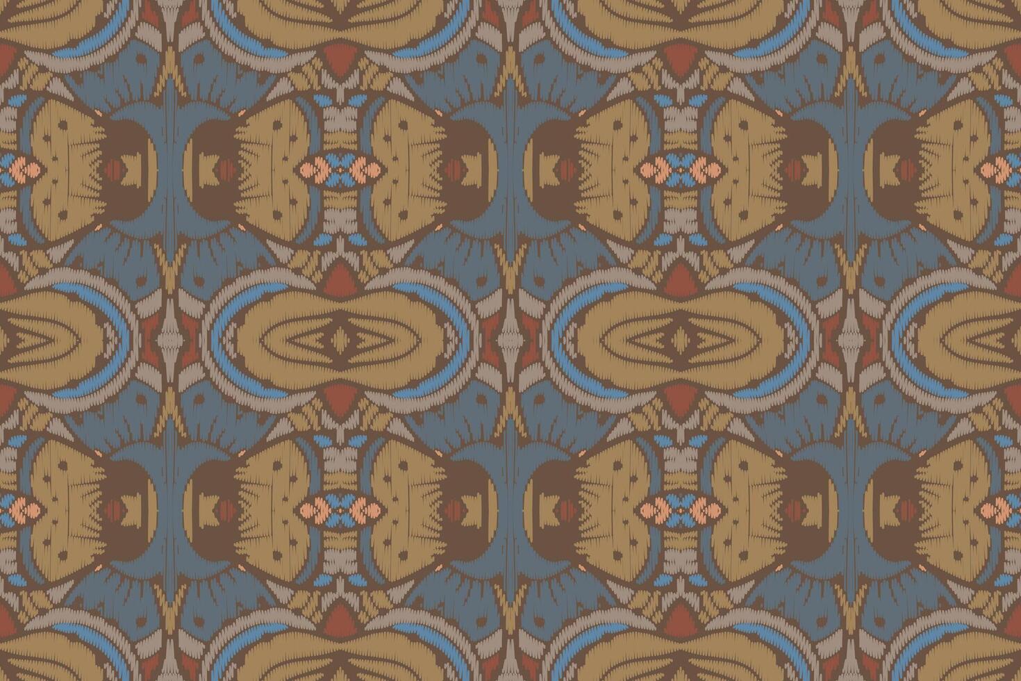 tecido ikat sem costura padrão geométrico étnico tradicional bordado style.design para fundo, tapete, tapete, sarongue, roupas, ilustração vetorial. vetor