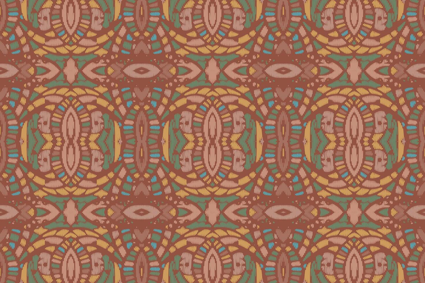 tecido ikat sem costura padrão geométrico étnico tradicional bordado style.design para fundo, tapete, tapete, sarongue, roupas, ilustração vetorial. vetor