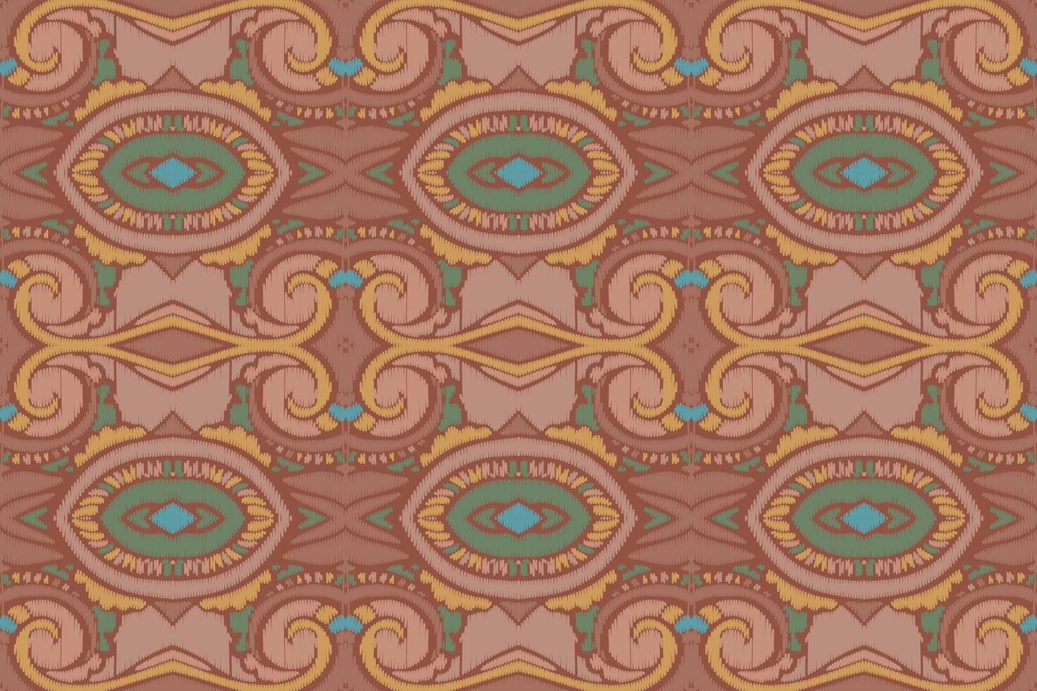 tecido ikat sem costura padrão geométrico étnico tradicional bordado style.design para fundo, tapete, tapete, sarongue, roupas, ilustração vetorial. vetor