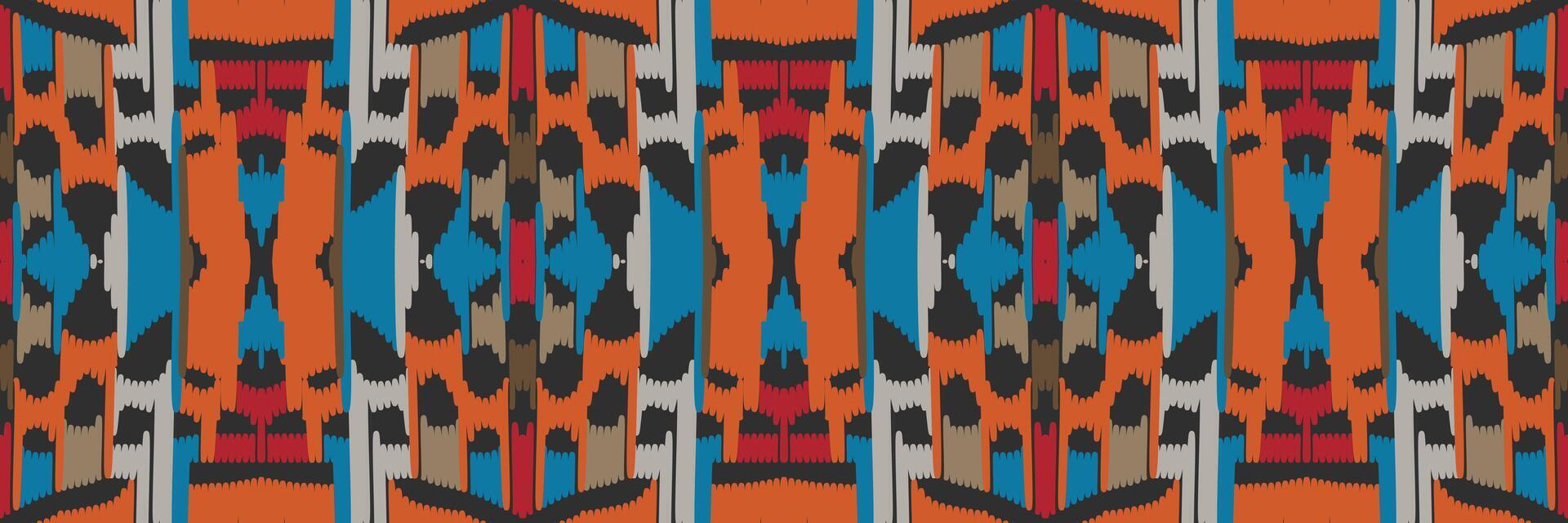 padrão ikat em tribal. geométrica étnica tradicional. estilo listrado mexicano. design para plano de fundo, papel de parede, ilustração vetorial, tecido, roupas, batik, tapete, bordado. vetor