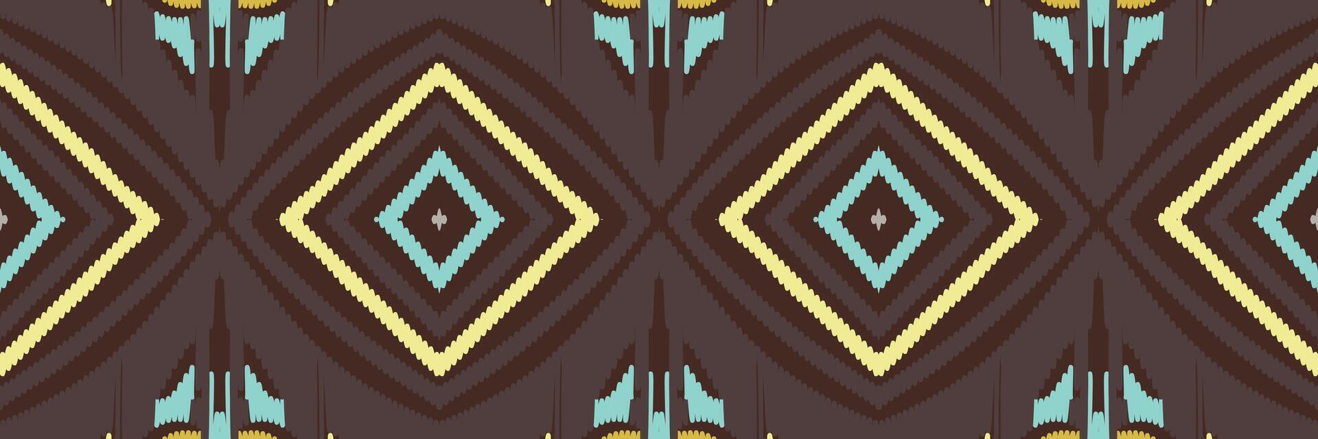 arte abstrata padrão étnico. padrão sem emenda ikat em tribal. design para plano de fundo, papel de parede, ilustração vetorial, tecido, roupas, tapetes, bordados. vetor