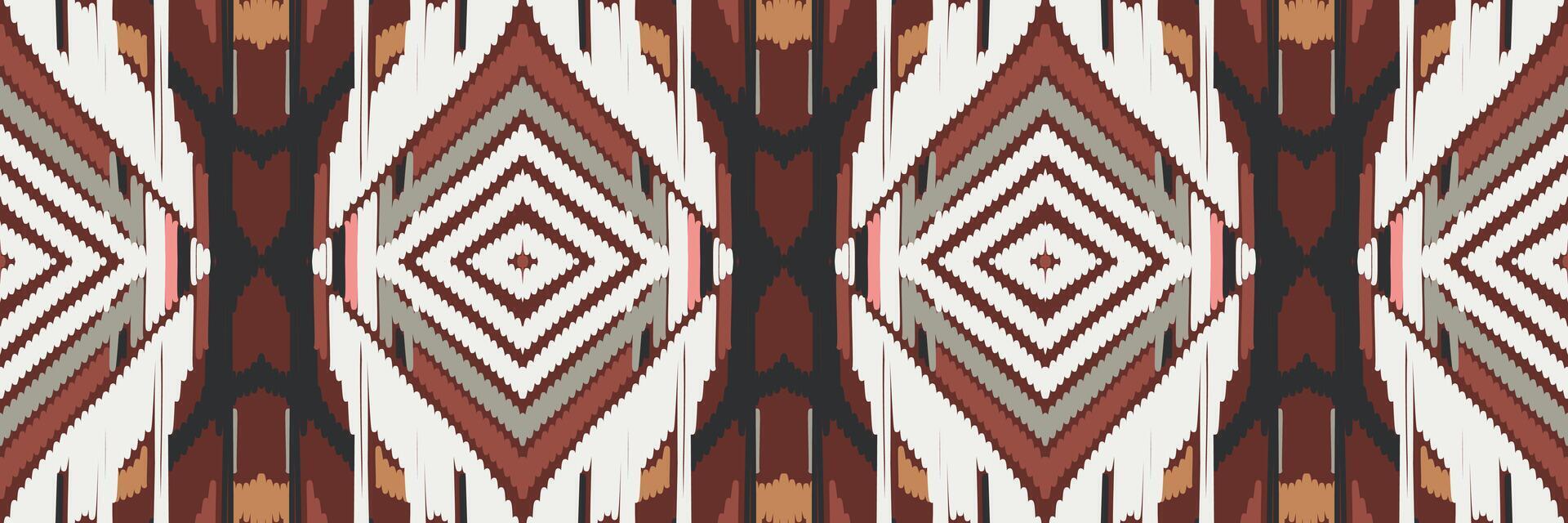 arte abstrata padrão étnico. padrão sem emenda ikat em tribal. design para plano de fundo, papel de parede, ilustração vetorial, tecido, roupas, tapetes, bordados. vetor