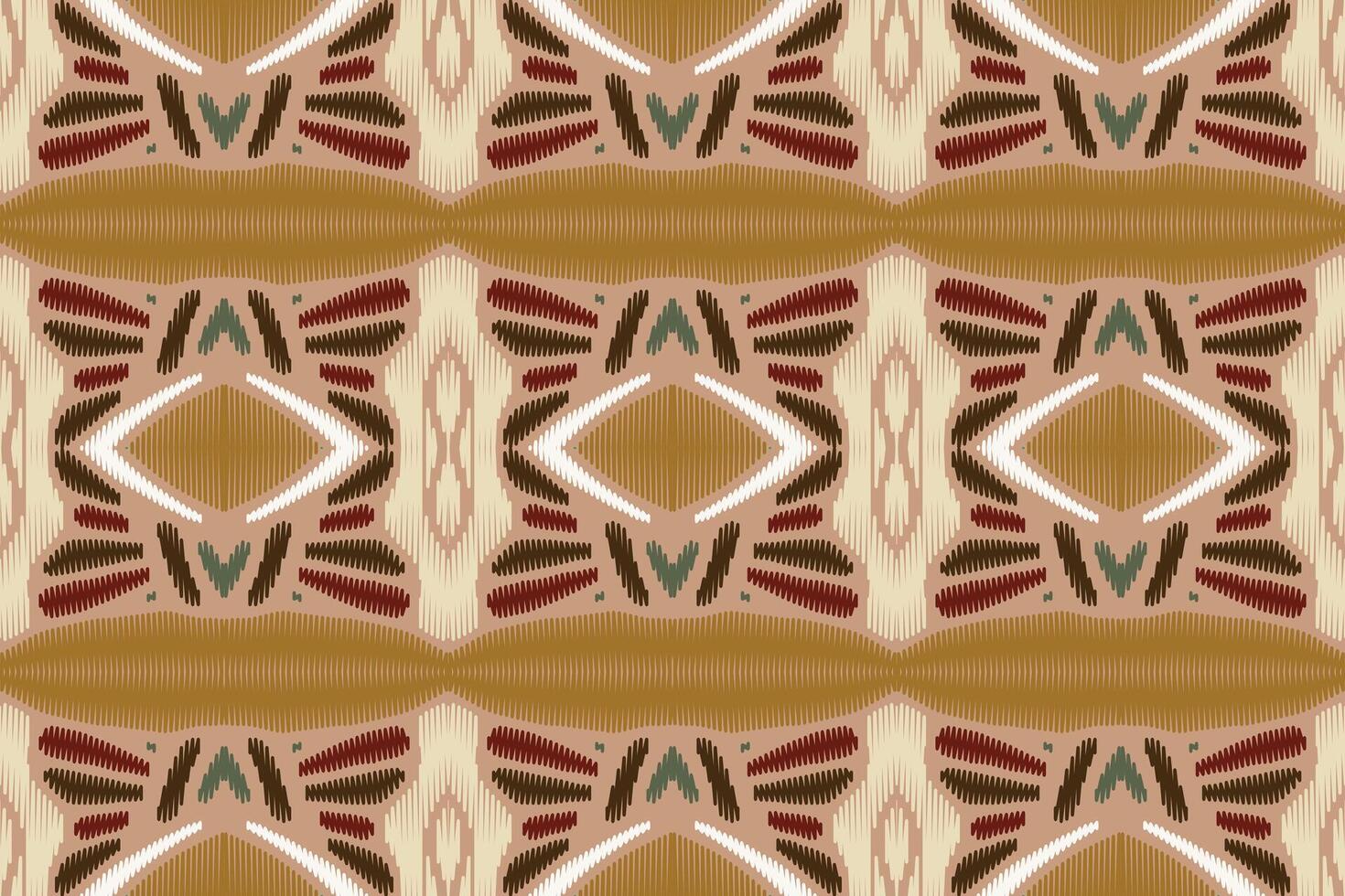 tecido ikat sem costura padrão geométrico étnico tradicional bordado style.design para fundo, tapete, tapete, sarongue, roupas, ilustração vetorial. vetor