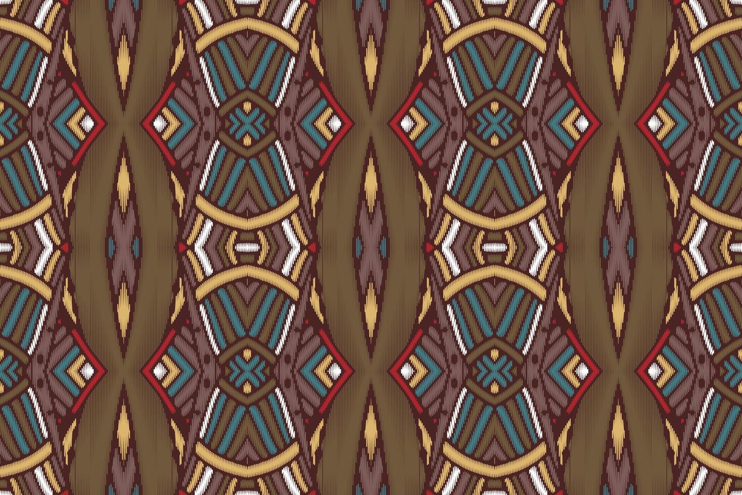 tecido ikat sem costura padrão geométrico étnico tradicional bordado style.design para fundo, tapete, tapete, sarongue, roupas, ilustração vetorial. vetor