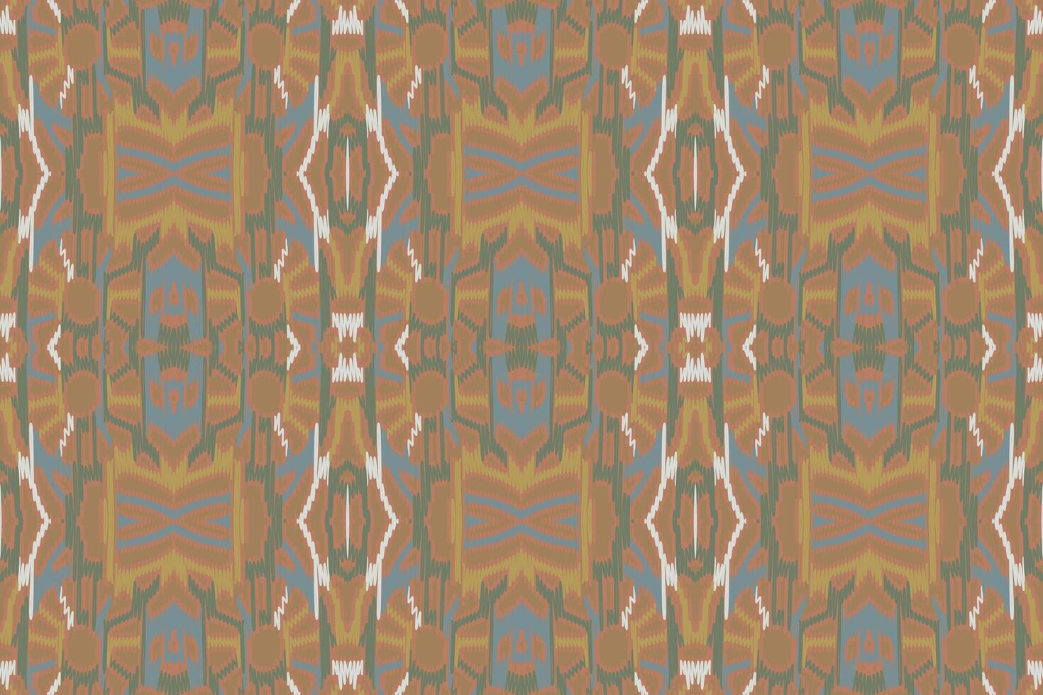 tecido ikat sem costura padrão geométrico étnico tradicional bordado style.design para fundo, tapete, tapete, sarongue, roupas, ilustração vetorial. vetor