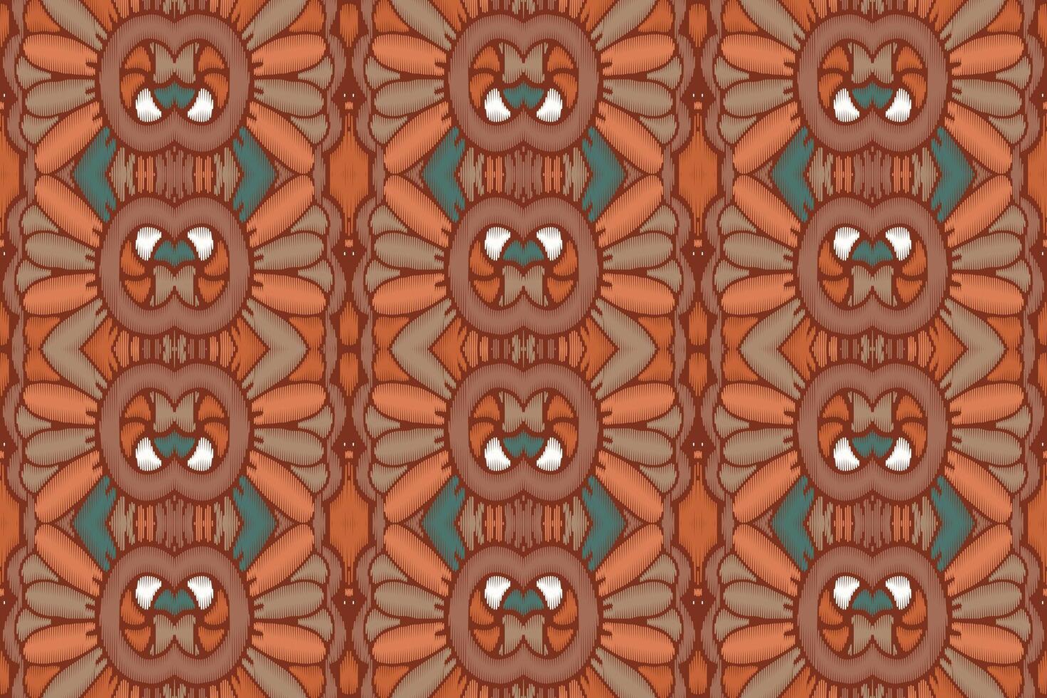 tecido ikat sem costura padrão geométrico étnico tradicional bordado style.design para fundo, tapete, tapete, sarongue, roupas, ilustração vetorial. vetor