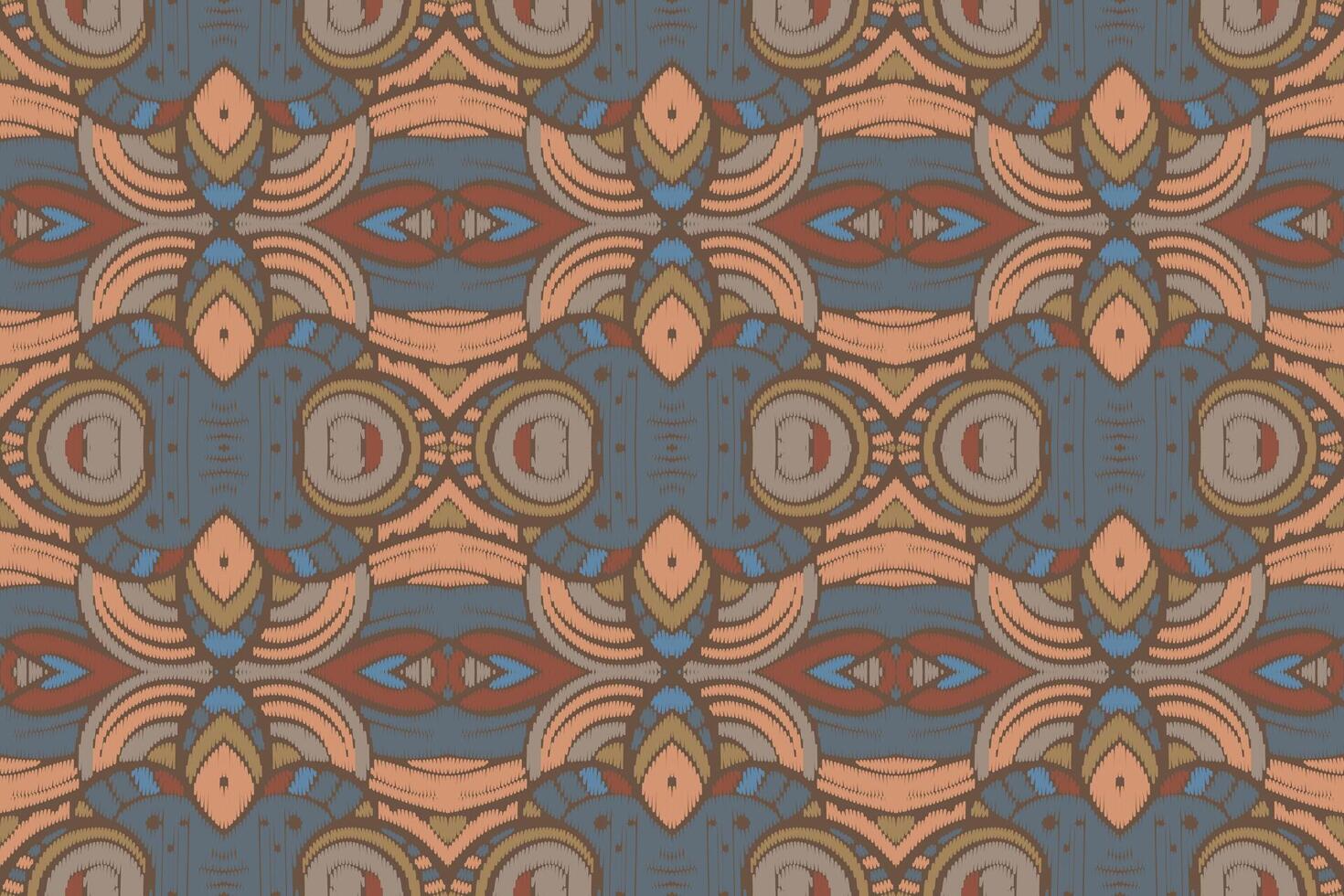 tecido ikat sem costura padrão geométrico étnico tradicional bordado style.design para fundo, tapete, tapete, sarongue, roupas, ilustração vetorial. vetor