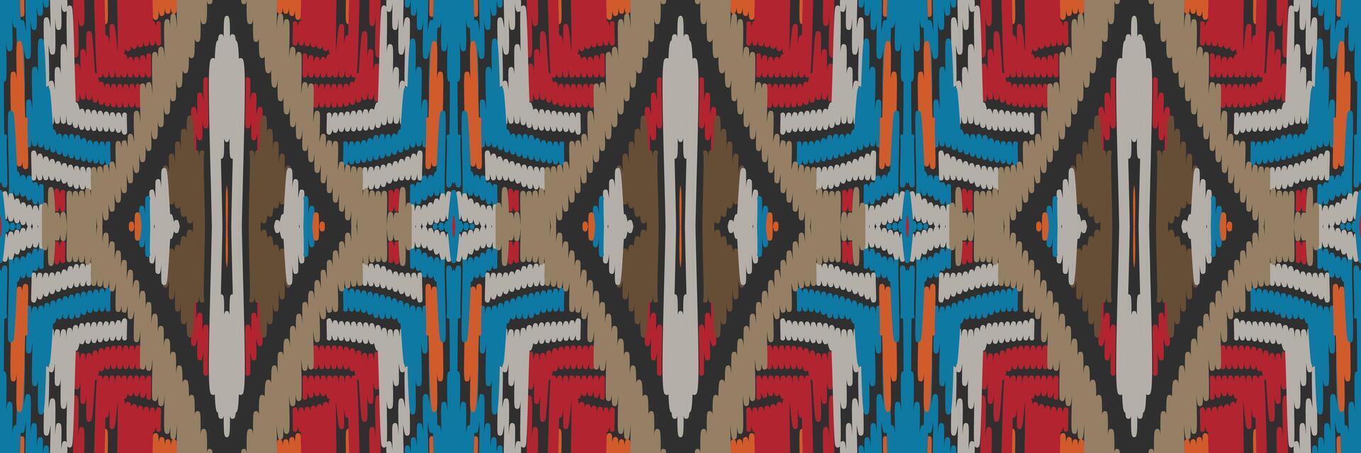 padrão ikat em tribal. geométrica étnica tradicional. estilo listrado mexicano. design para plano de fundo, papel de parede, ilustração vetorial, tecido, roupas, batik, tapete, bordado. vetor